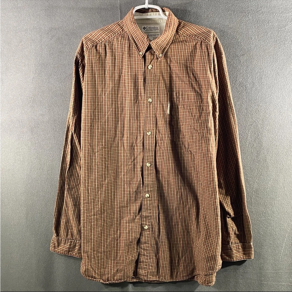 Columbia Big & Tall LT Long Sleeve Multicolor Button-Up Men Woven Check Classic